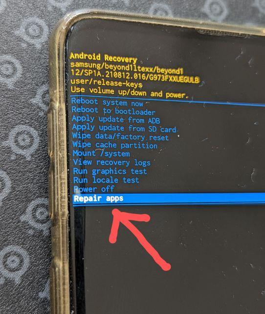 How to repair apps on Samsung Galaxy S22